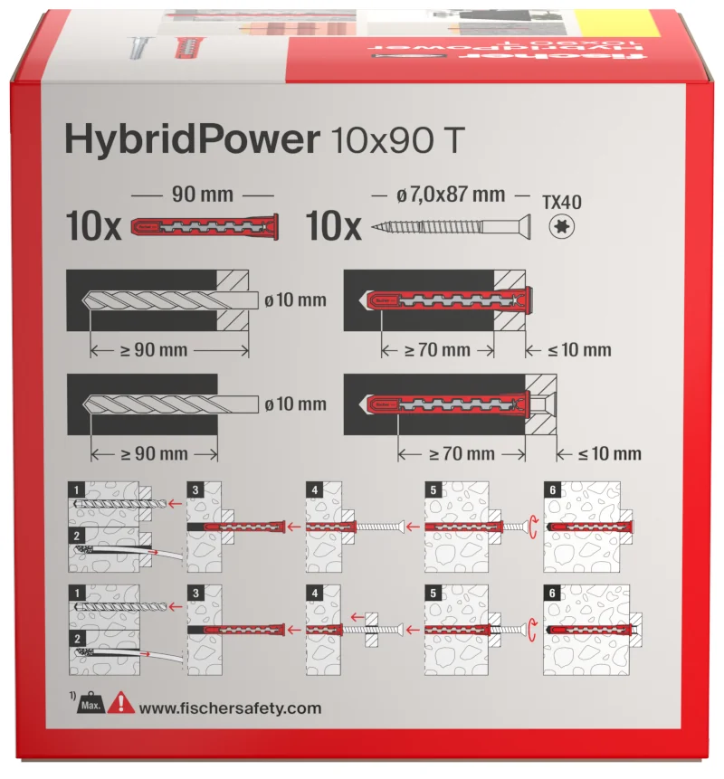 Packung fischer Dübel HybridPower