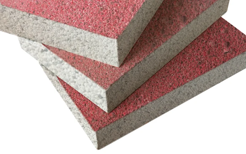 Mineraldämmplatten übereinanderegelegt freigestellt