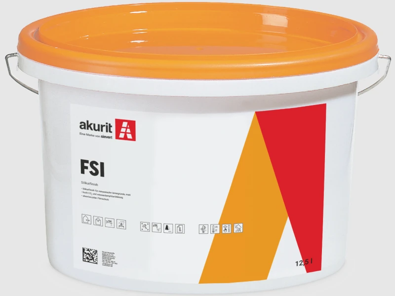 freigestellter Eimer akurit FSI Silikatfinish