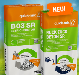 B 03® und Ruck Zuck Beton ab sofort als Ressourcen-Schutz-Betone