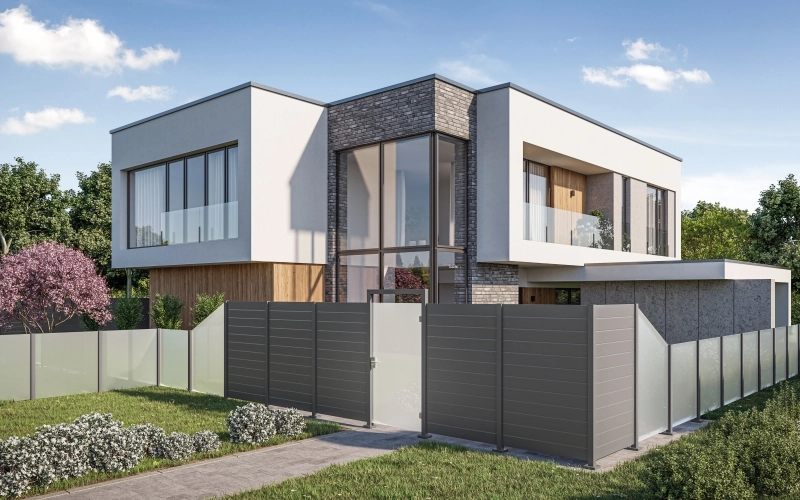 Haus mit moderner Architektur 