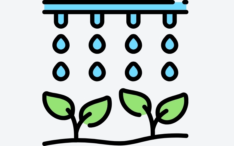 Infografik zum Thema smarte Tröpfchenbewässerung im Garten