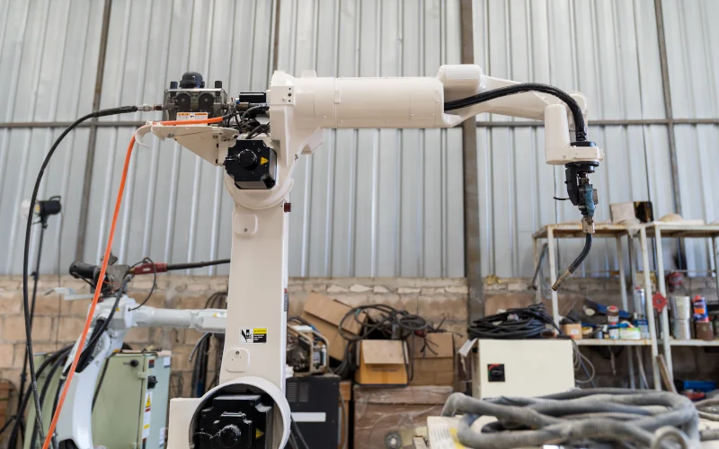 Roboter in weißer Farbe