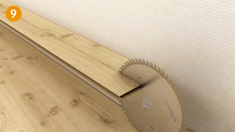 Schritt 9 in der Verlegung von Bodenbelag von MeisterWerke