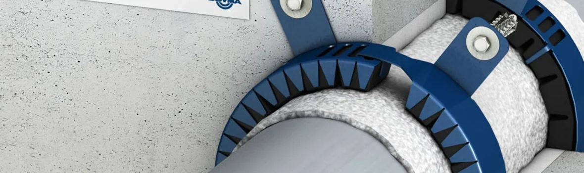 DOYMA Curaflam® XS Pro Brandschutzmanschette eingebaut