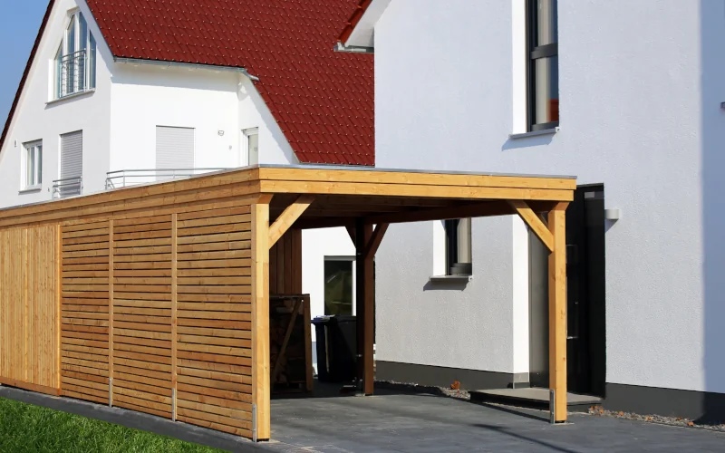Sonneneinstrahlung auf Carport
