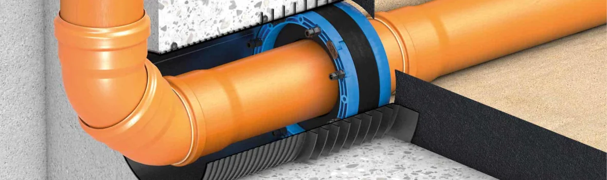 Doyma Futterrohr Curaflex Nova KFR eingebaut in Wand
