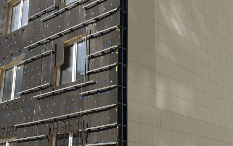 Aufbau einer hinterlüfteten Fassade