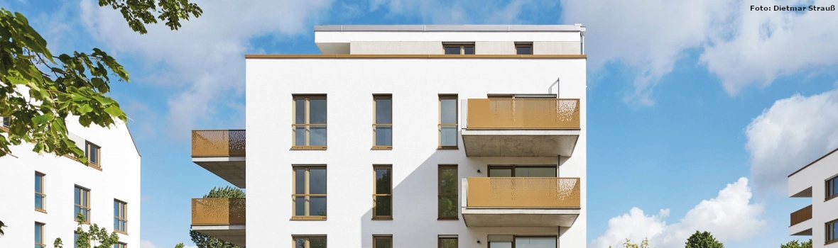 Bild eines Mehrfamilienhauses von der Wohnungsbau Ludwigsburg GmbH (WBL). Fotograf: Dietmar Strauß