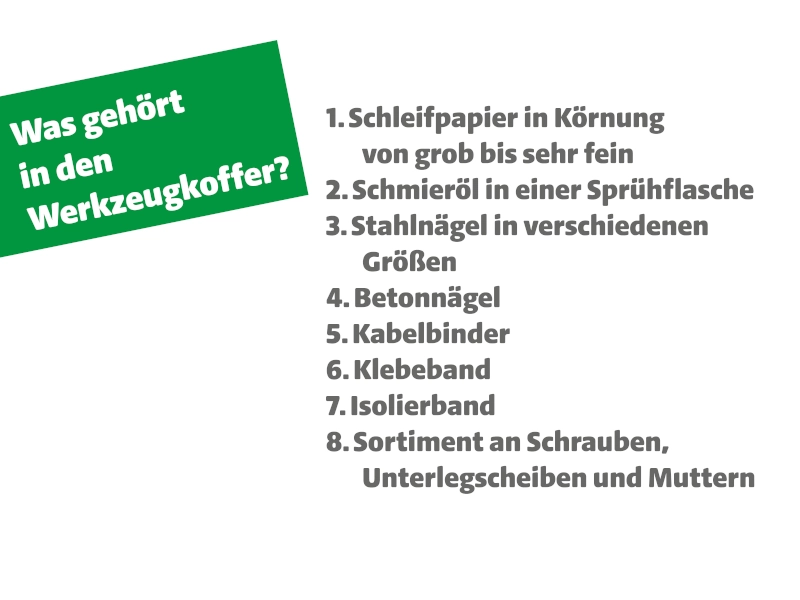 Werkzeugliste