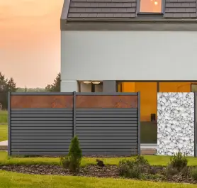 Sichtschutzzaun Aluminium-Rhombus