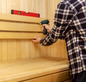 Sauna im Haus und Garten