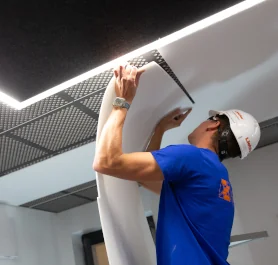 Neue Akustiklösung Knauf Cleaneo Klett