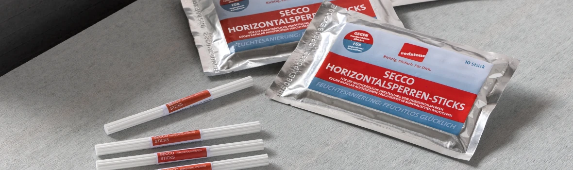 Das Produkt redstone SECCO HORIZONTALSPERREN-STICKS ist abgebildet.