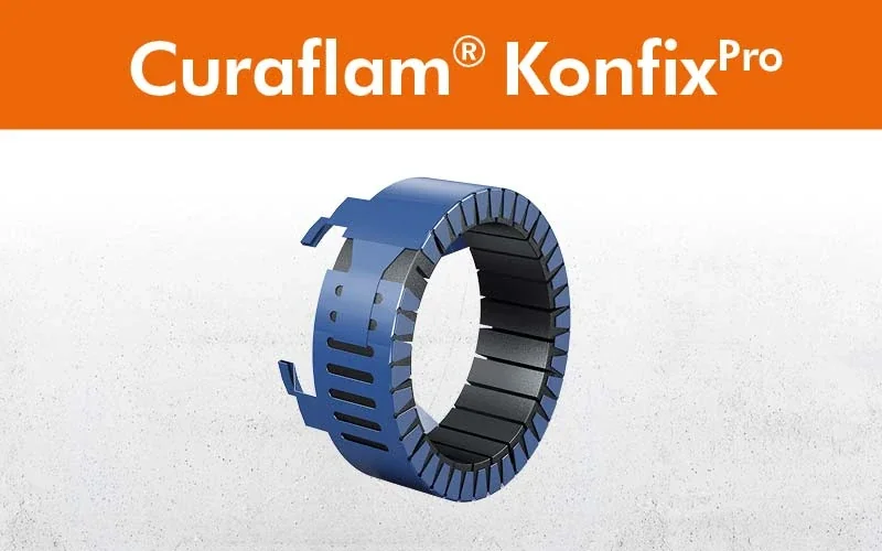 Doyma Curaflam Konfix Pro Brandschutzmanschette freigestellt 
