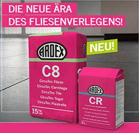 ARDEX C8: Fliesen sicher verlegen und später leichter zurückbauen