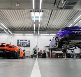 Optimale Belichtung im Lamborghini-Showroom