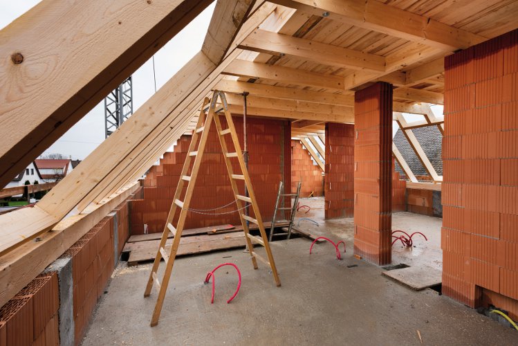 Dachstuhl im Bau