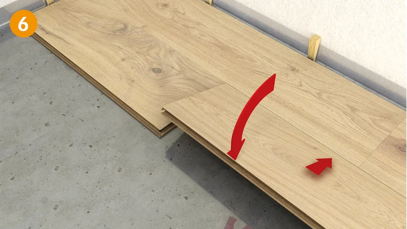 Schritt 6 in der Verlegung von Bodenbelag von MeisterWerke
