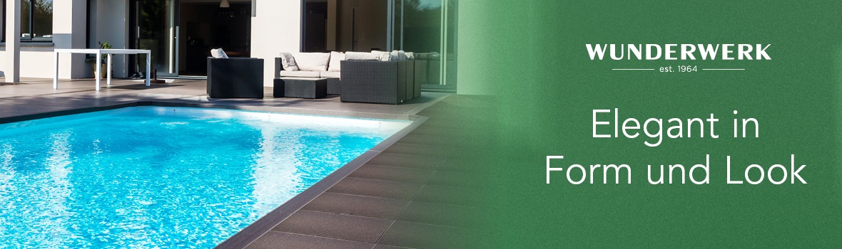 Wunderwerk Terrassenplatten neben einem Pool - Elegant in Form und Look