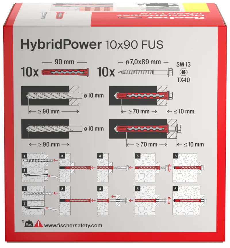 Packung fischer Dübel HybridPower