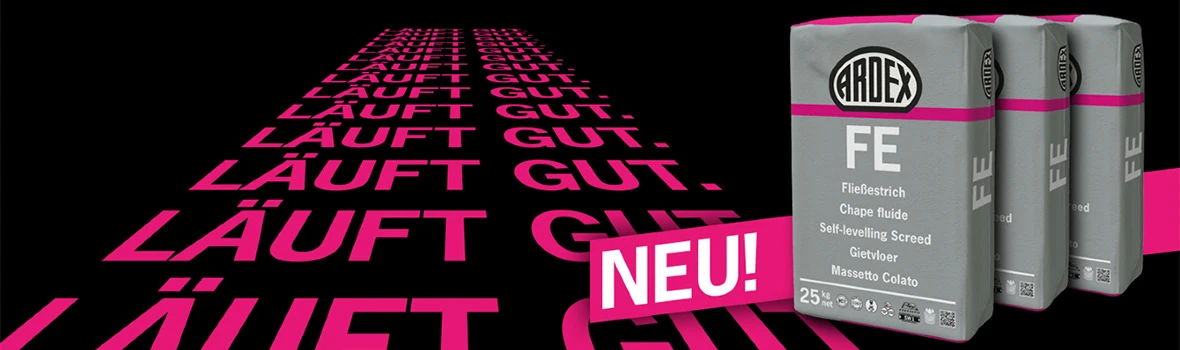 Ardex Fließestrich FE  mit Banner 