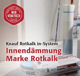 Innendämmung Marke Rotkalk | Knauf Rotkalk in-System