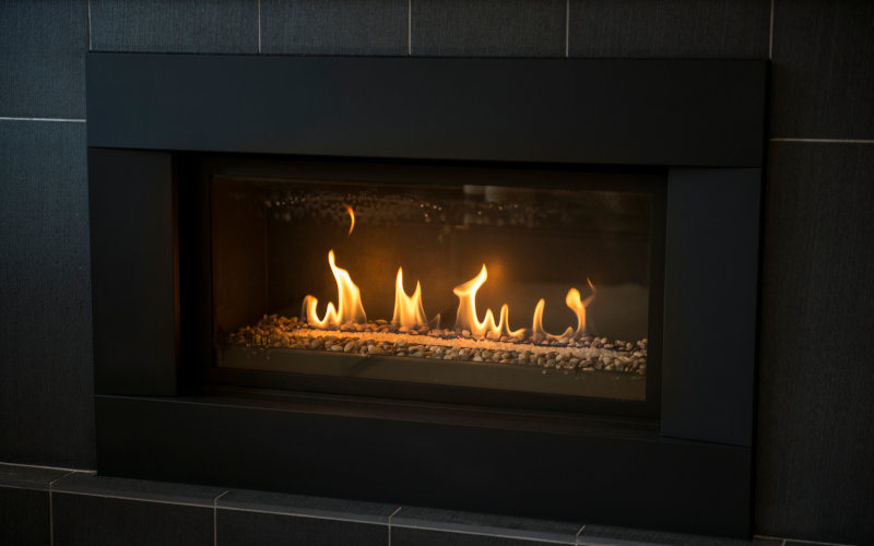 Kamin brennt