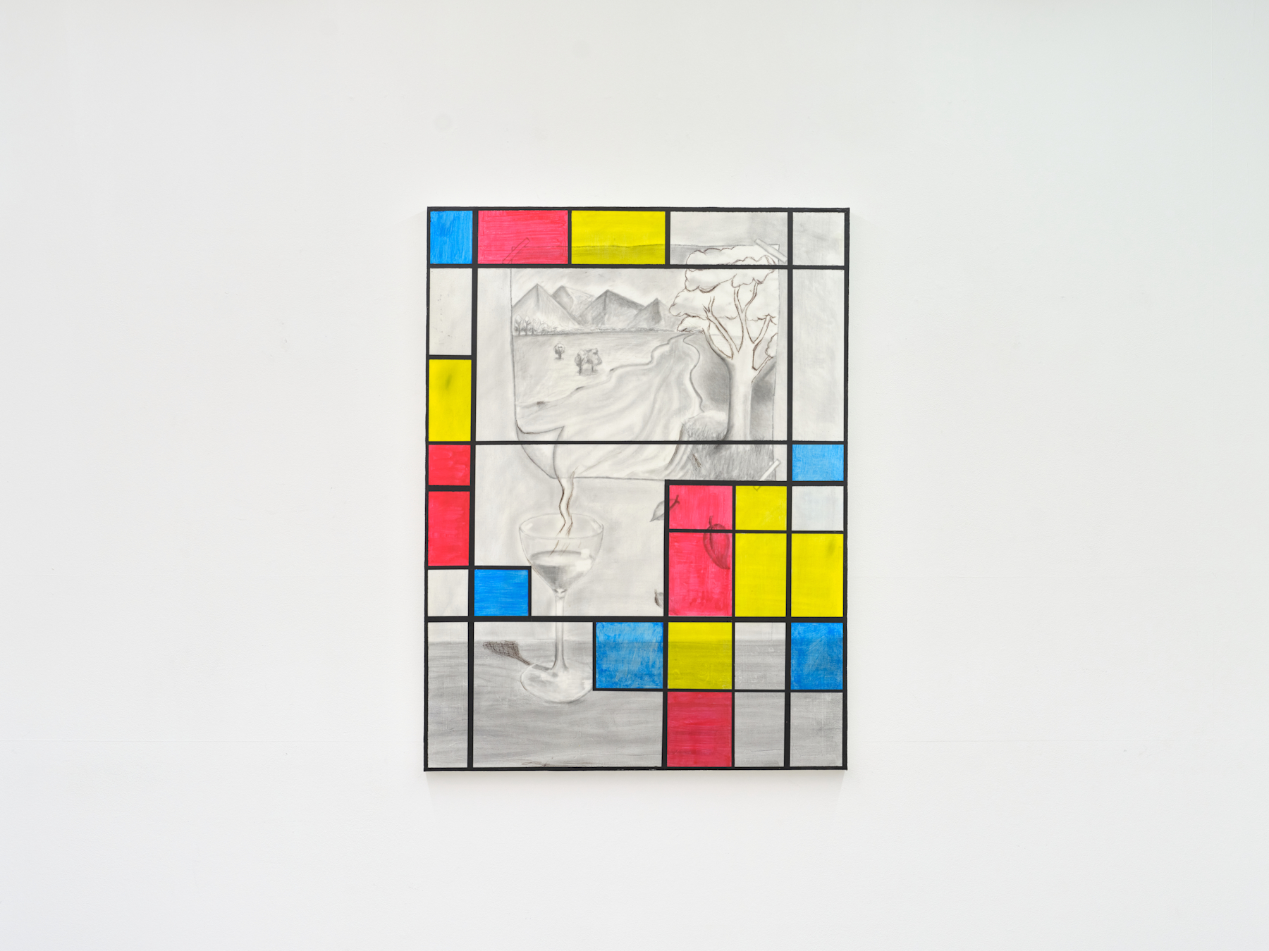 Joe W. Speier, Art painting with grid, 2026