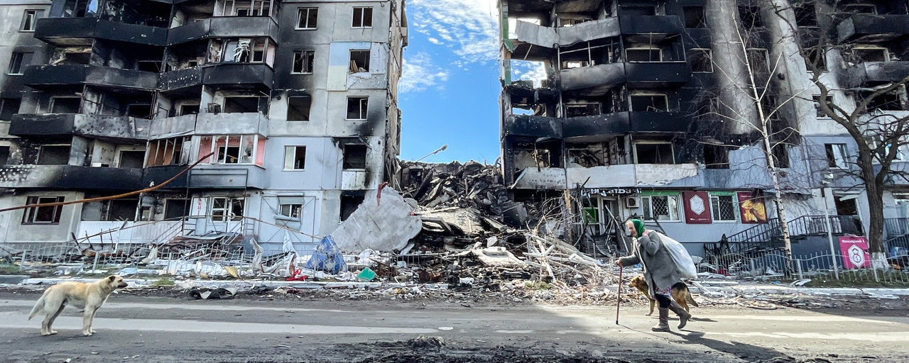 Житловий будинок, знищений у результаті російського обстрілу в місті Бородянка / Даніель Ценг Шоу-Ю / Daniel Ceng Shou-Yi / Agencja FORUM