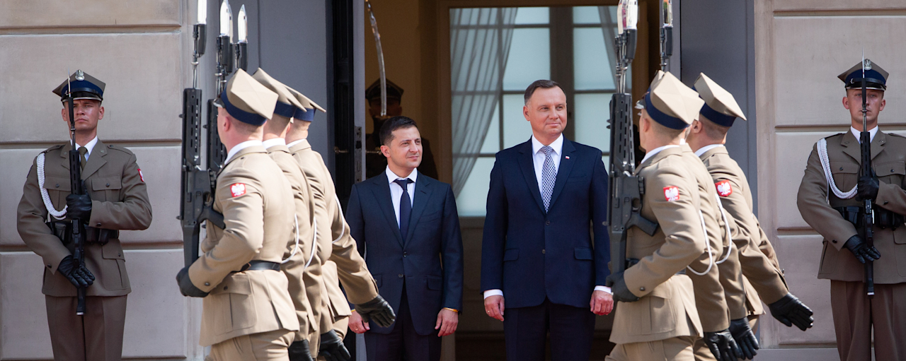 Президенти України й Польщі Володимир Зеленський і Анджей Дуда, Варшава, 2019. Фото: Матеуш Влодарчик / Forum