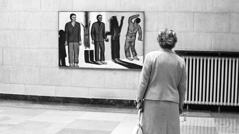 Картина Анджея Врублевського на виставці в Галереї сучасного мистецтва, Варшава, 1972. Фото: Мірослав Станкевич / Forum