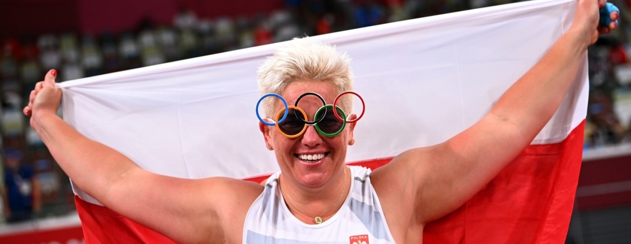 Аніта Влодарчик після перемоги на Олімпійських іграх у Токіо, 2021. Фото: Ділан Мартінез / Forum
