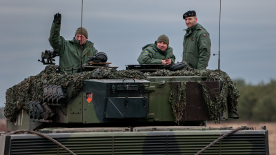 Навчання українських військових на танках «Леопард» у Польщі. Фото: Кшиштоф Жатицький / Forum