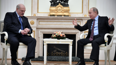 Алєксандр Лукашенко і Владімір Путін. Джерело: POOL / Reuters / Forum 