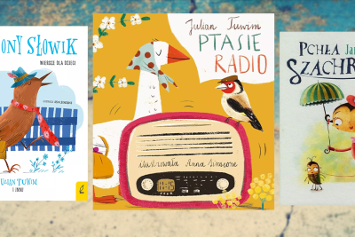 Обкладинки книжок «Соловейко запізнився», «Пташине радіо» і «Блоха-шахрайка». Колаж: Нова Польща