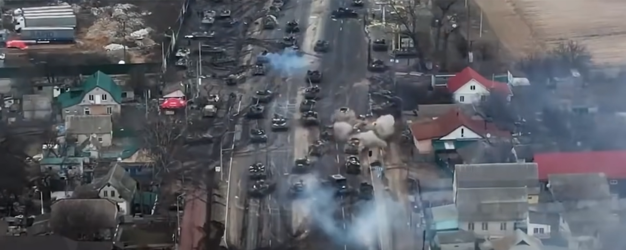 Знищена колона російських танків неподалік Броварів. Джерело: пресматеріали