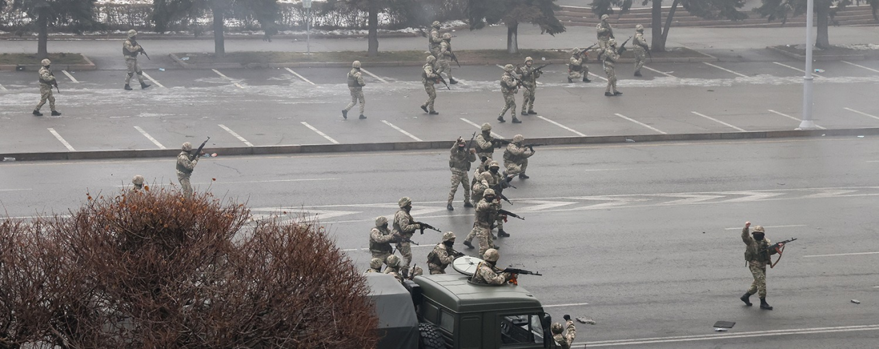 Так звана антитерористична операція в Алмати, Казахстан, 2022. Фото: Валерій Шаріфулін / Forum