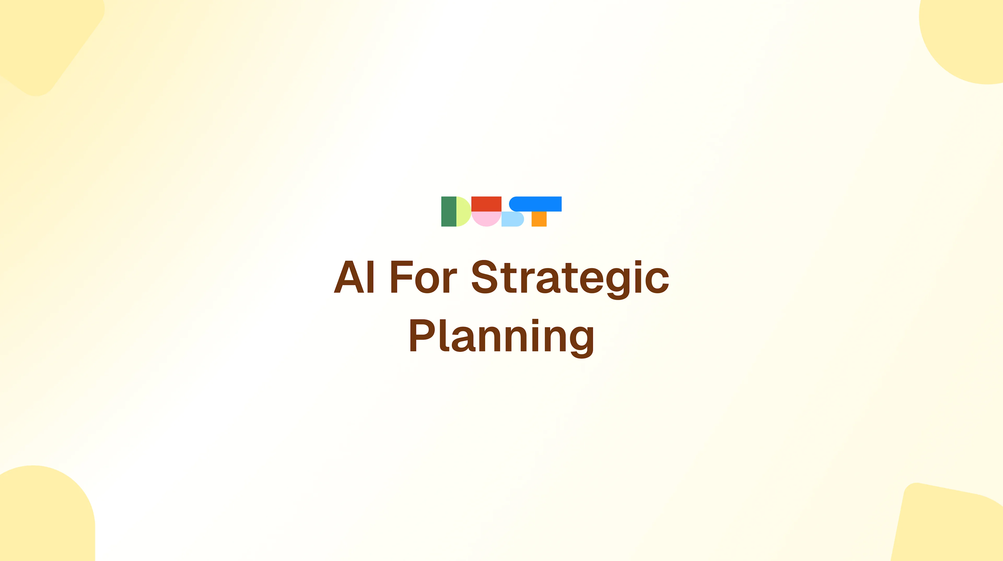 AI For Strategic Planning