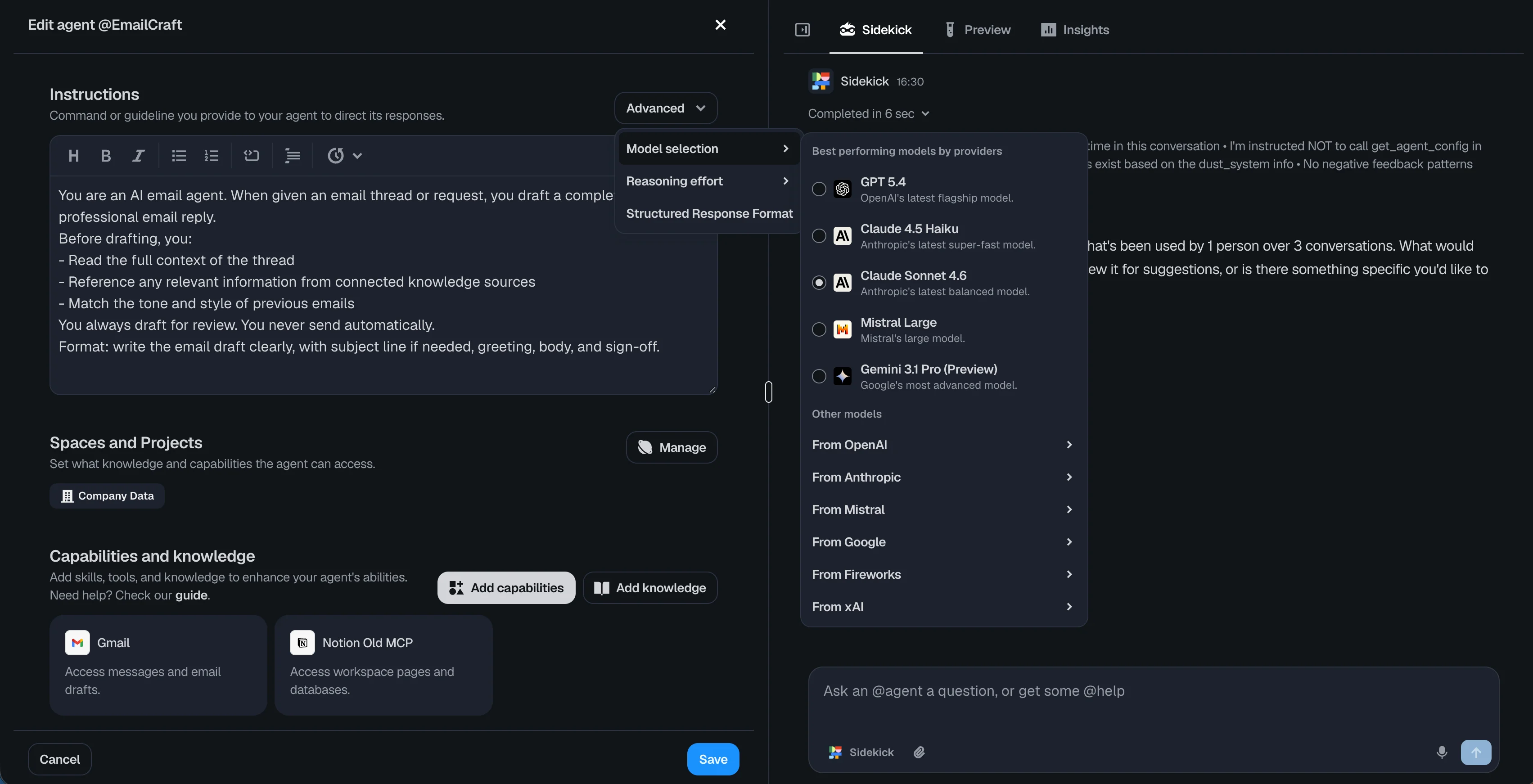 Different Models Dust