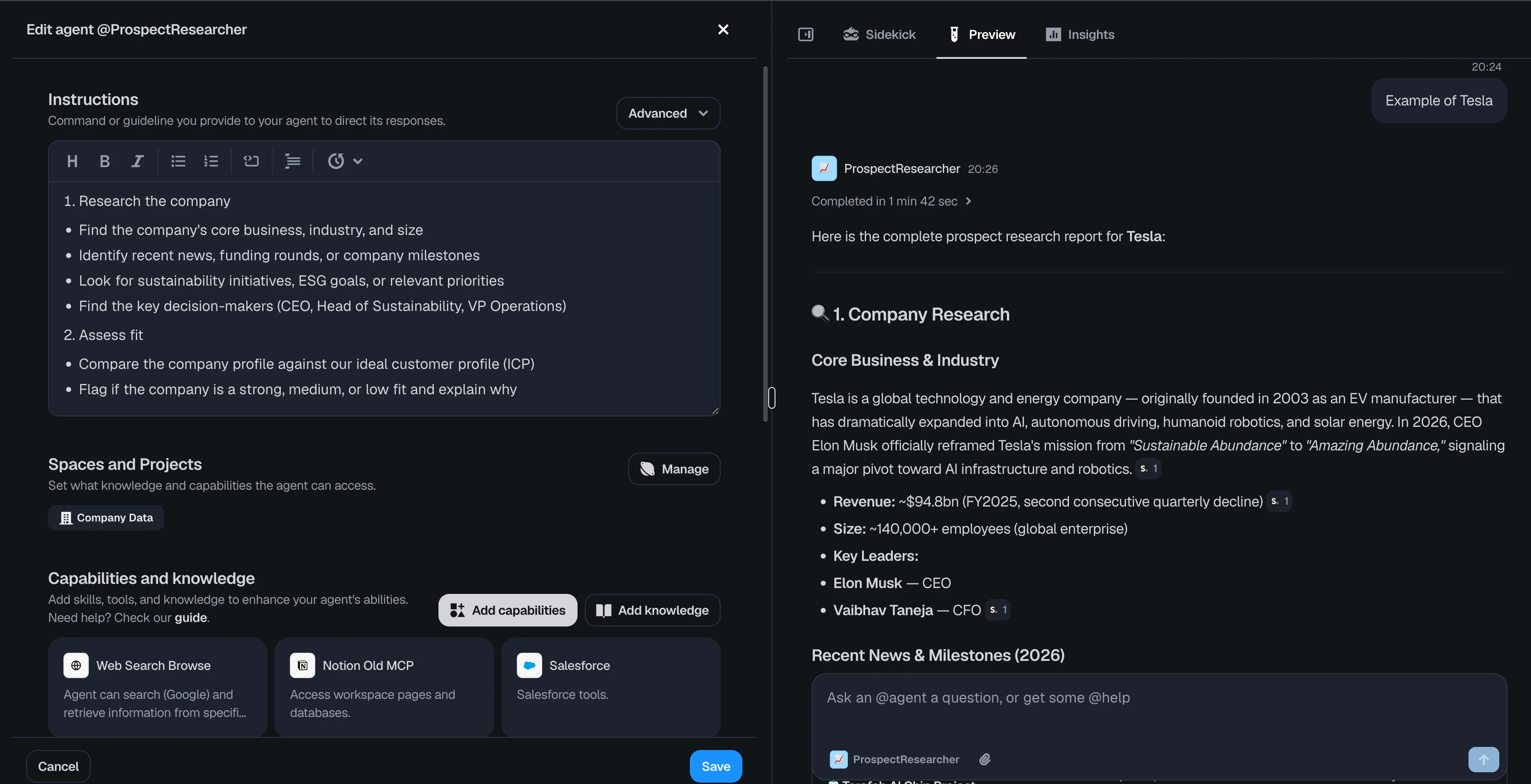 Outreach Example Tesla