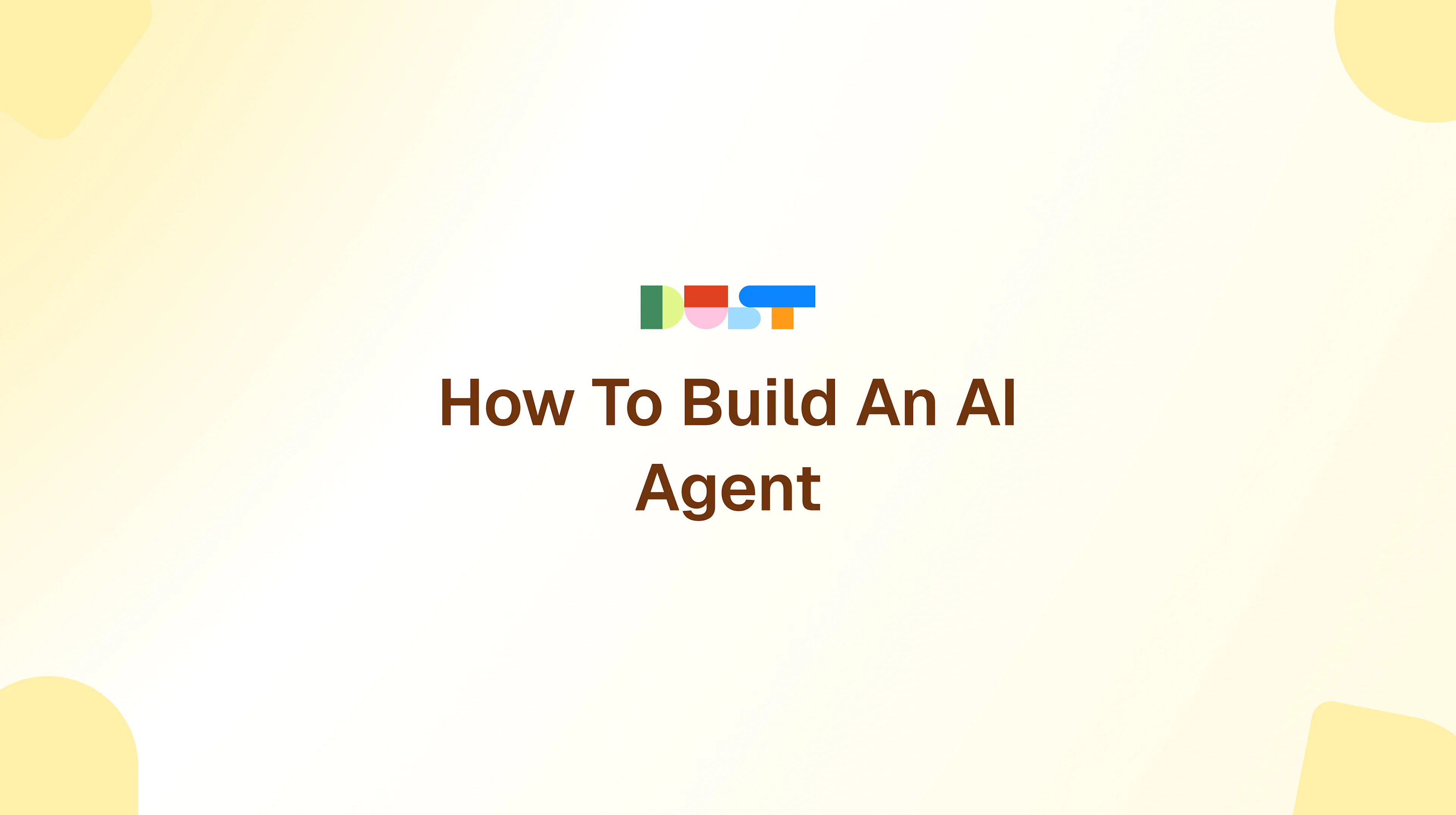 How To Build An AI agent