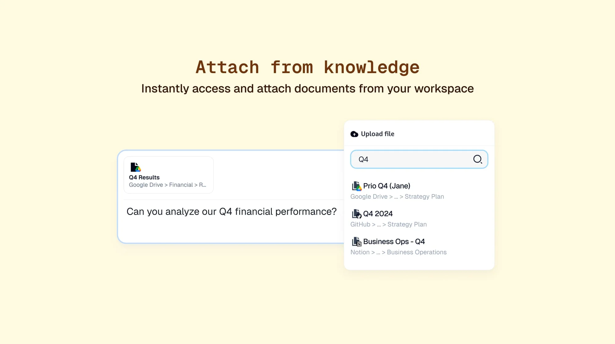 Attach from knowledge