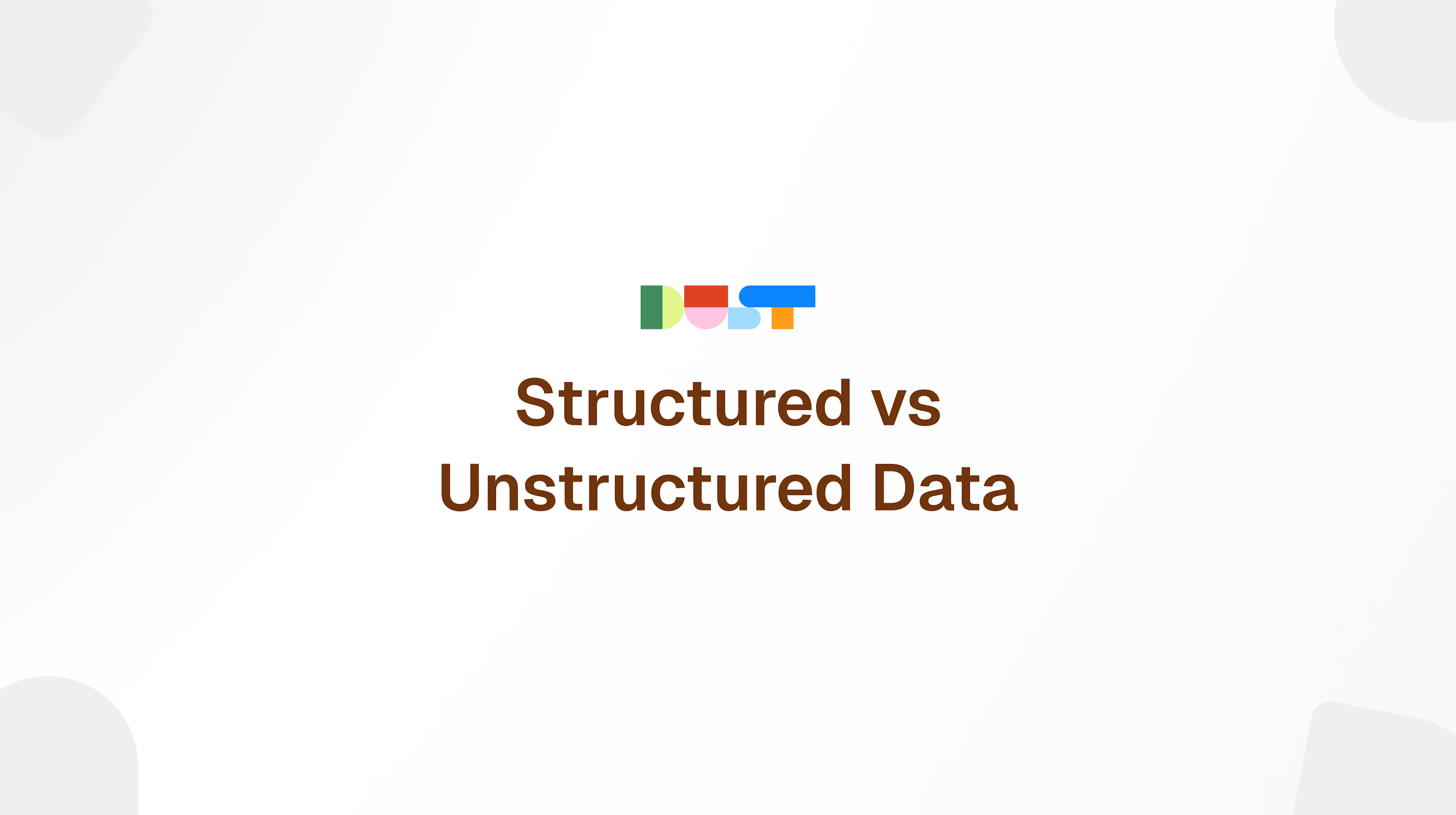 Structured vs Unstructured Data