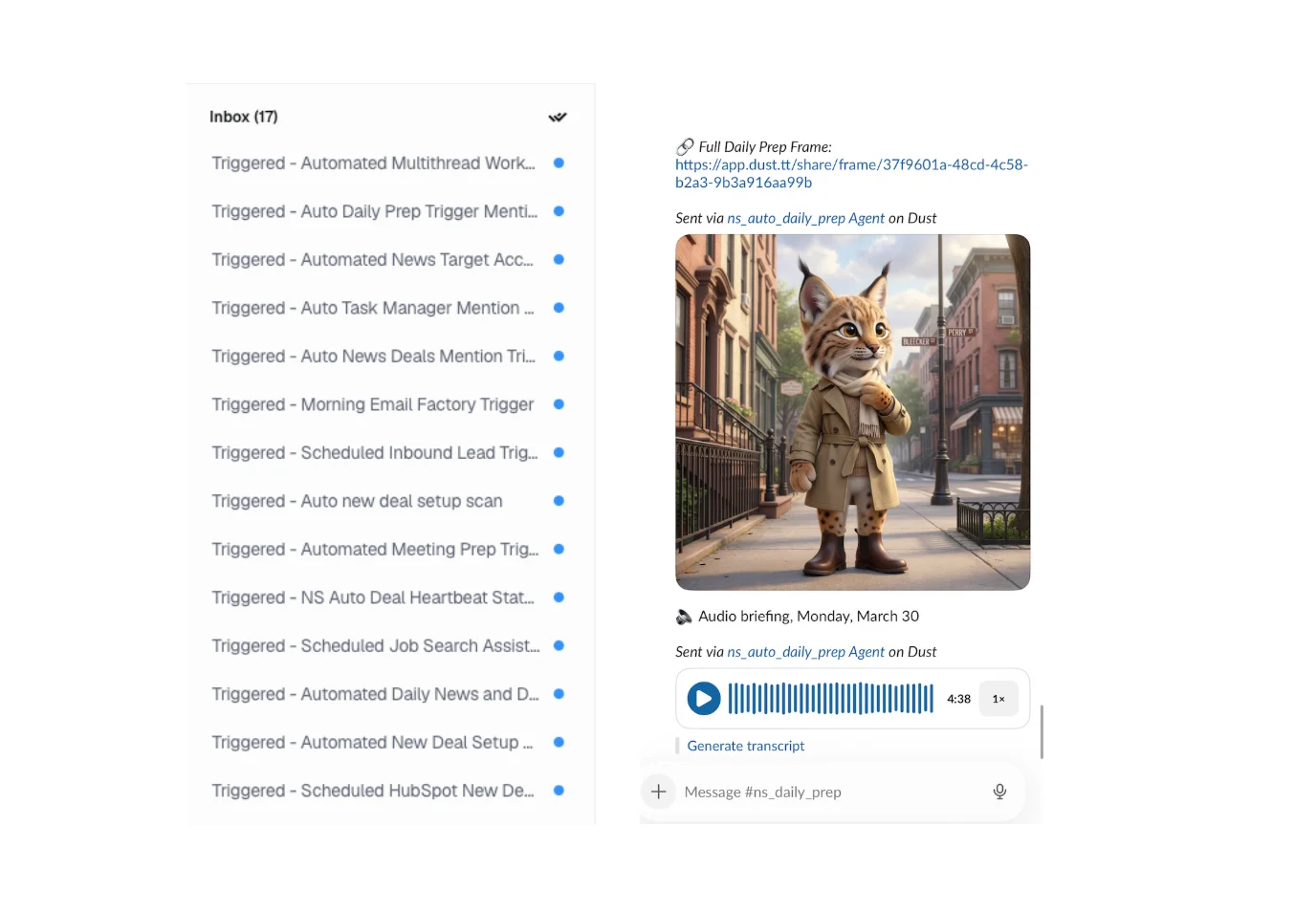 screenshots of nic's setup
