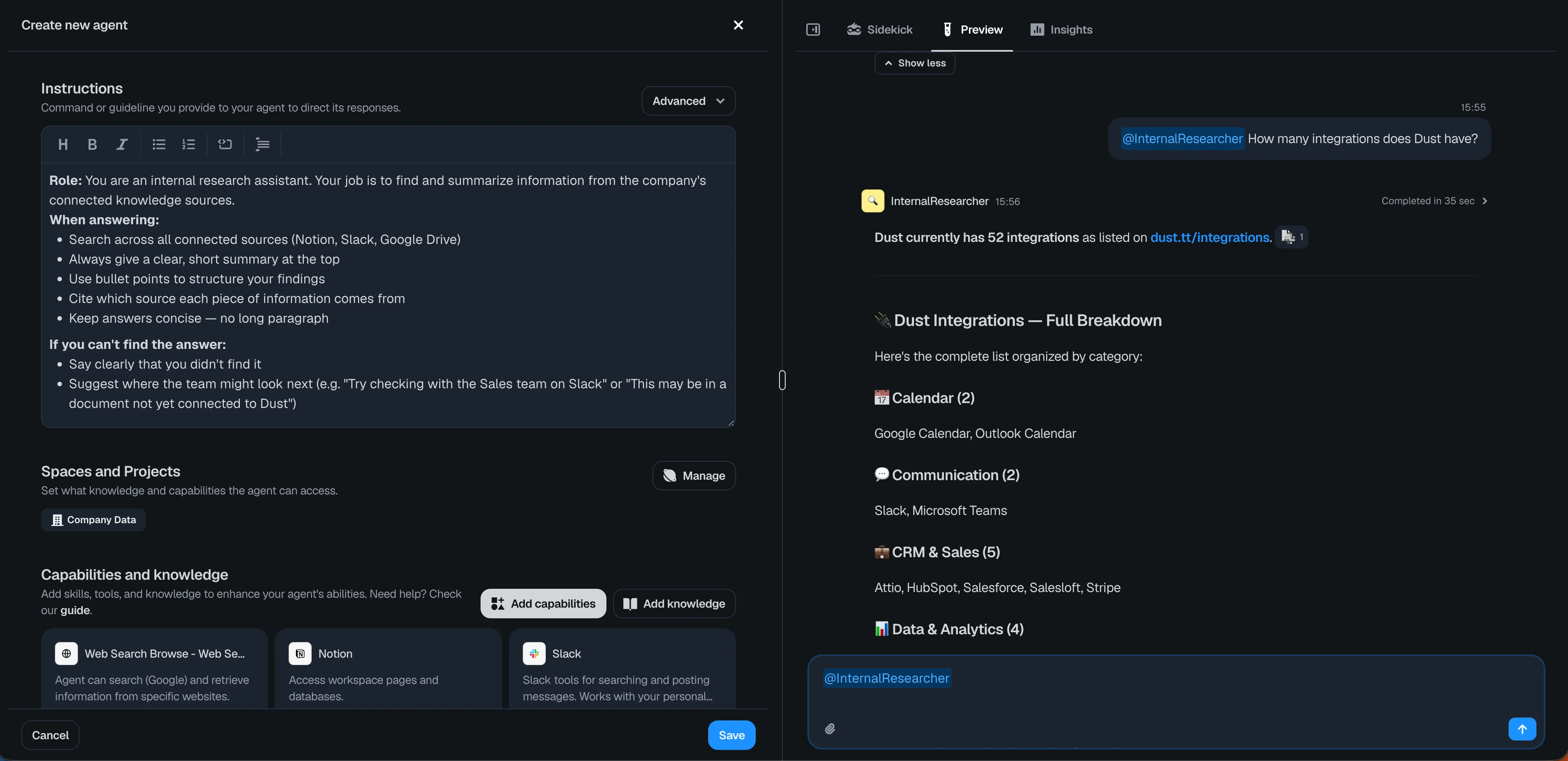 Dust InternalResearcher