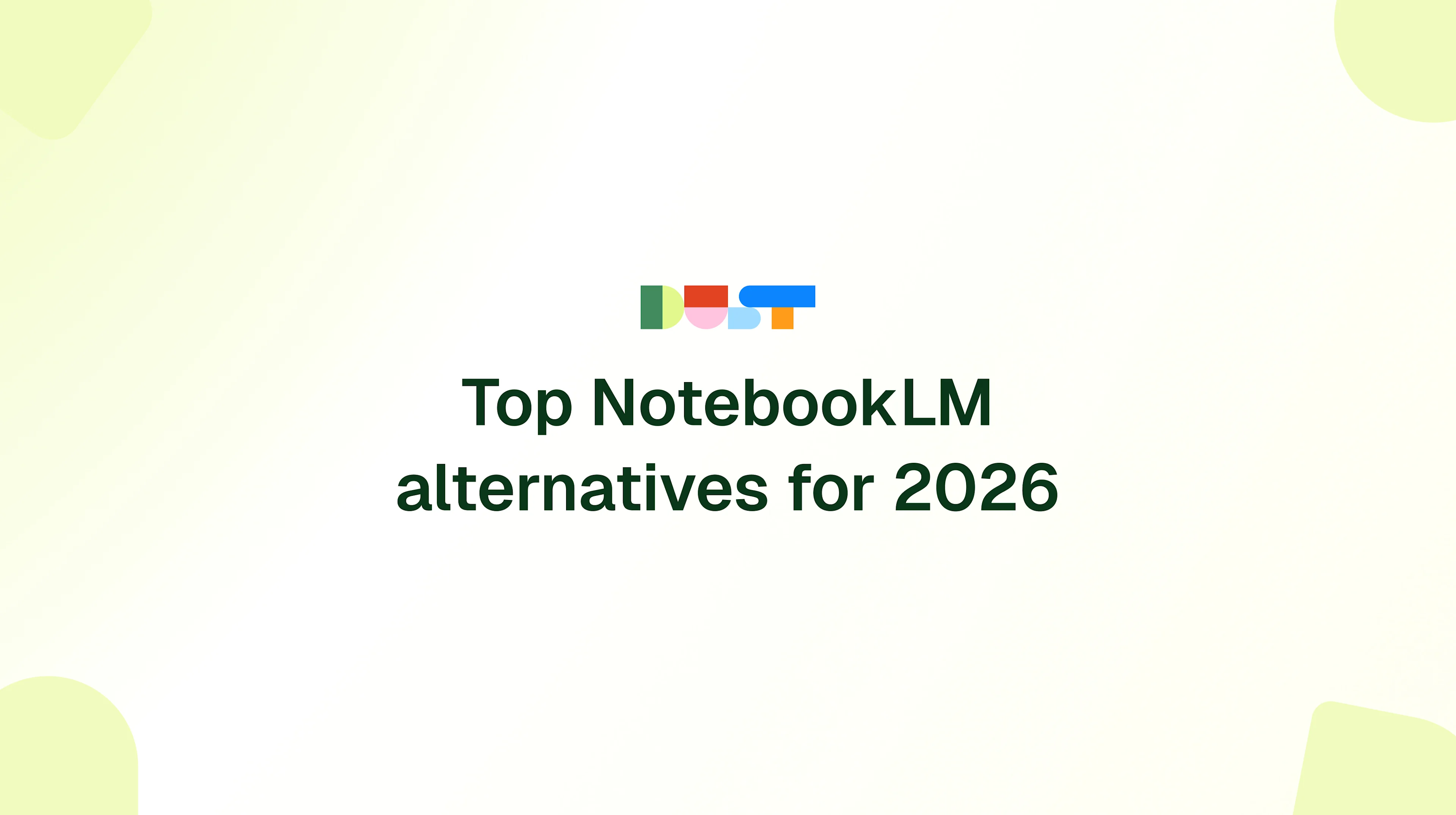 Top NotebookLM alternatives