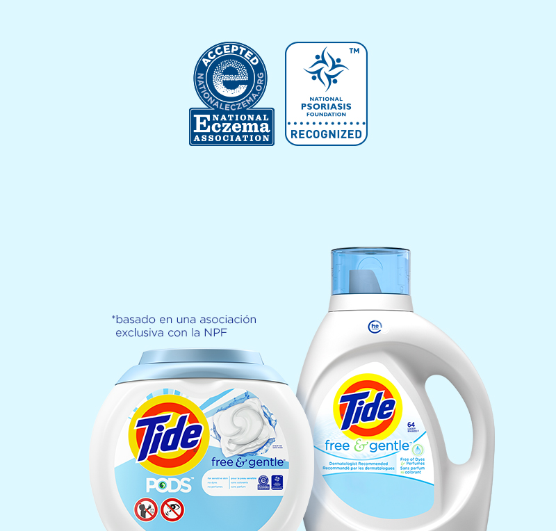 Tide Free & Gentle is recognized by both the NEA & NPF (based on exclusive partnership with the NPF)