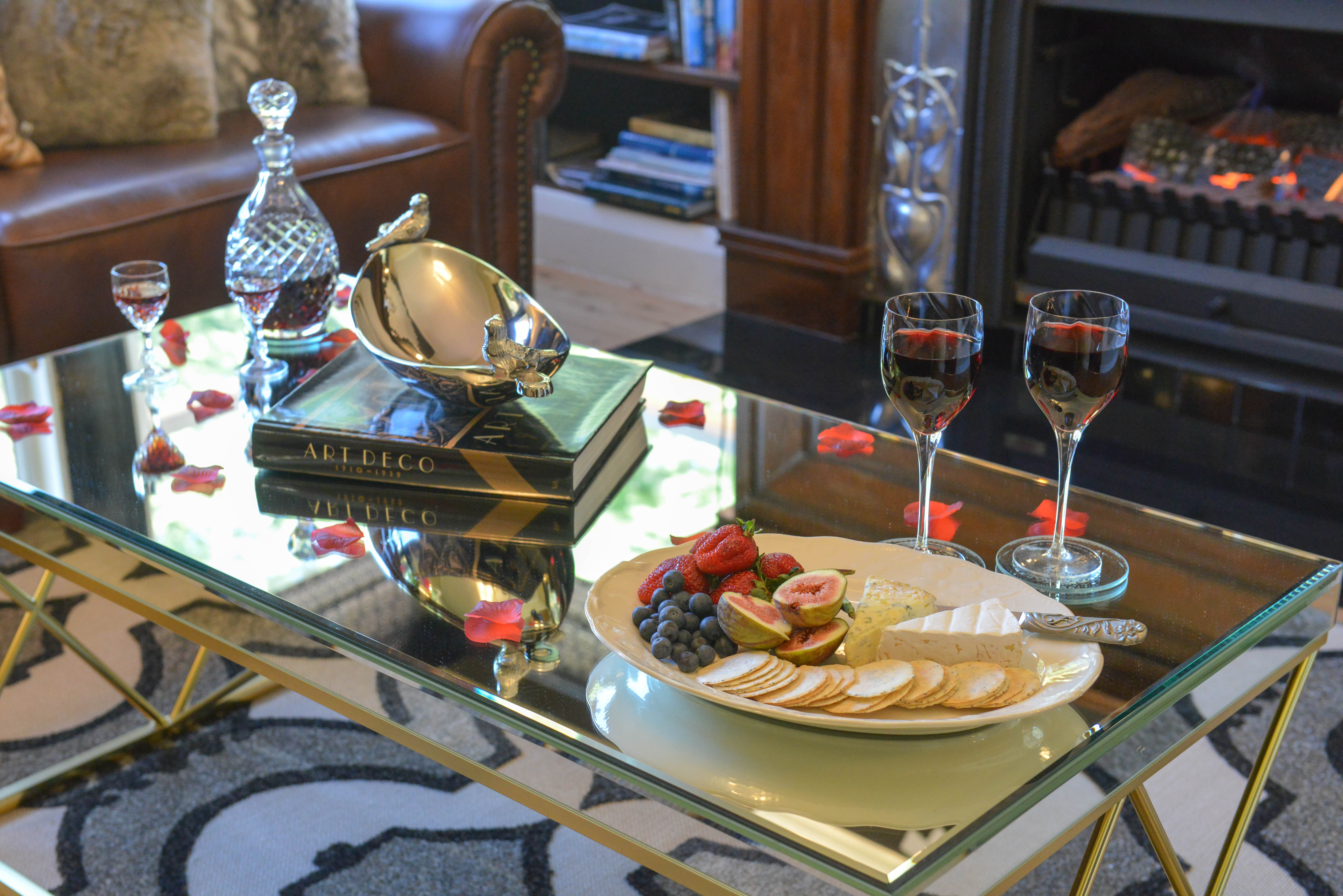 A romantic port by the fire at Chatelaine