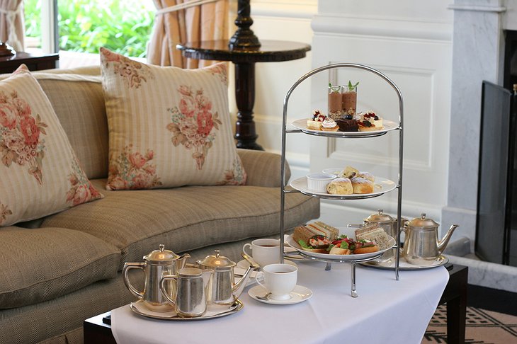 A luxury high-tea experience at Lilianfels overlooking the Jamison Valley in the Blue Mountains